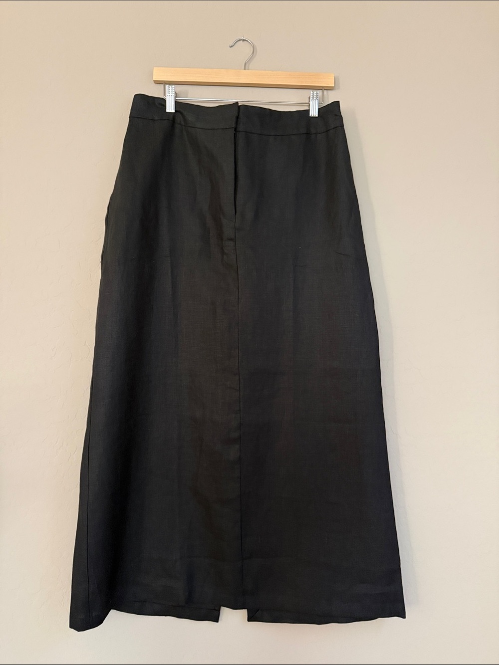 Faithfull the Brand Black Linen Set Nelli Maxi Skirt & Strapless Crop Top SZ 12 - Picture 7 of 16